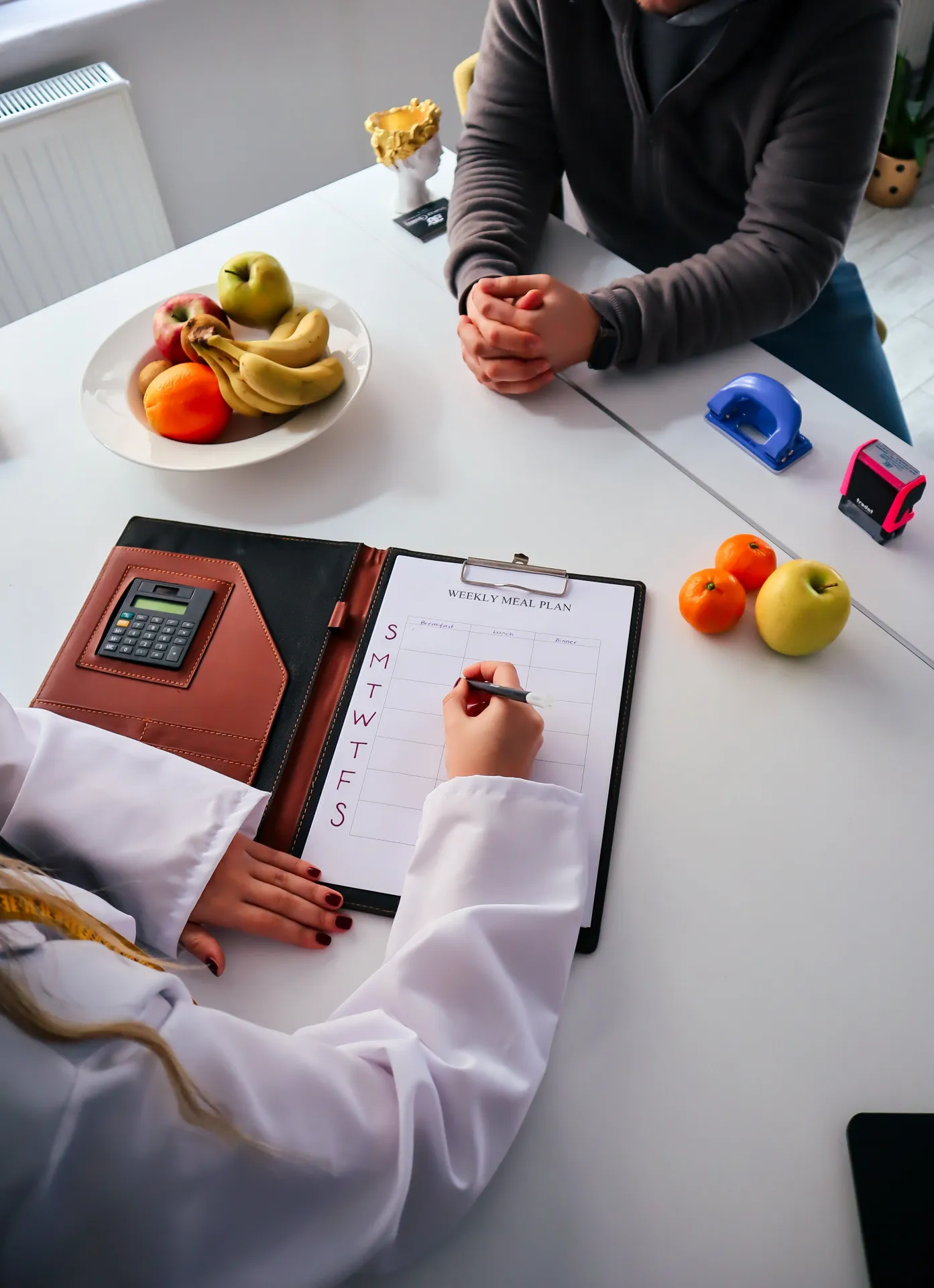 top down photo of a Health & Nutrition consultation